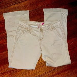 Aeropostale Hailey Skinny Flare Khaki Pants